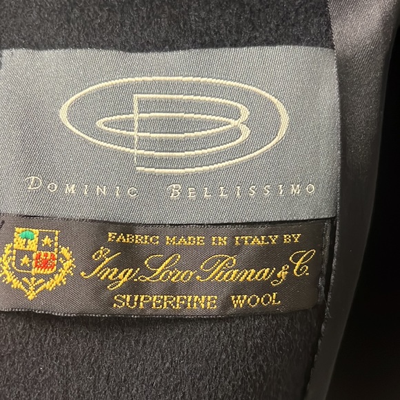 Black wool trench with fur collar and cuffs. Size 12. Arm pit to arm pit 20” - Picture 3 of 12